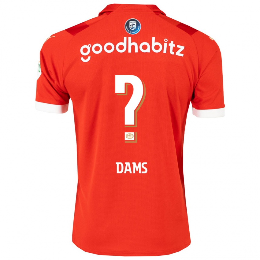 Enfant Maillot Matteo Dams #0 Rouge Tenues Domicile 2023/24 T-Shirt Suisse