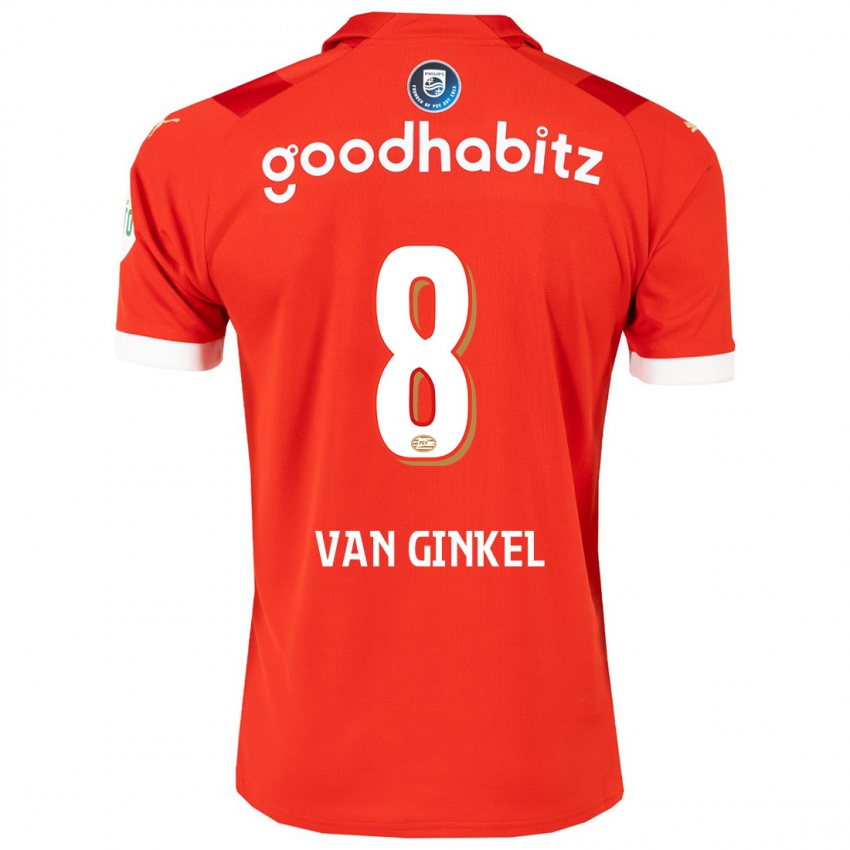 Enfant Maillot Marco Van Ginkel #8 Rouge Tenues Domicile 2023/24 T-Shirt Suisse
