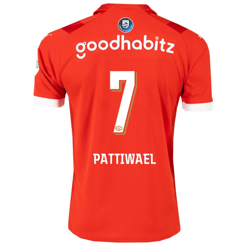 Enfant Maillot Naomi Pattiwael #7 Rouge Tenues Domicile 2023/24 T-Shirt Suisse