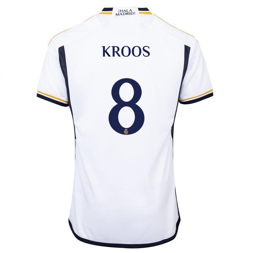 Enfant Maillot Toni Kroos #8 Blanc Tenues Domicile 2023/24 T-Shirt Suisse