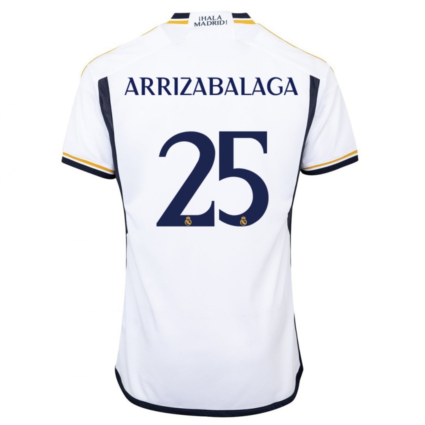Enfant Maillot Kepa Arrizabalaga #25 Blanc Tenues Domicile 2023/24 T-Shirt Suisse