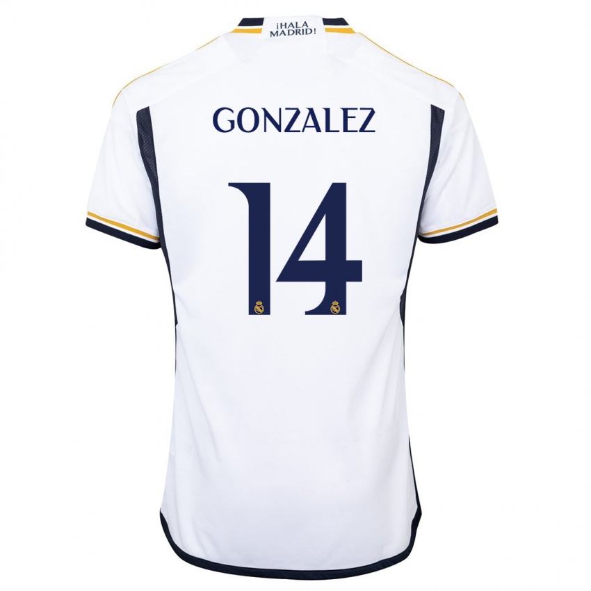 Enfant Maillot David Gonzalez #14 Blanc Tenues Domicile 2023/24 T-Shirt Suisse