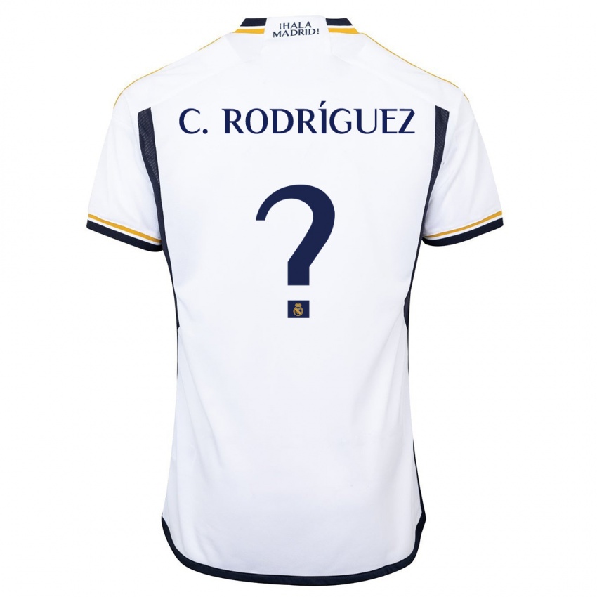 Enfant Maillot Carlos Rodríguez #0 Blanc Tenues Domicile 2023/24 T-Shirt Suisse