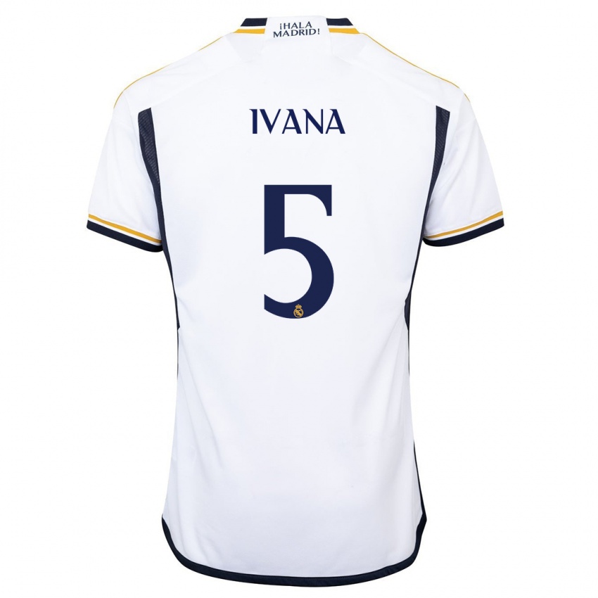 Enfant Maillot Ivana Andres #5 Blanc Tenues Domicile 2023/24 T-Shirt Suisse
