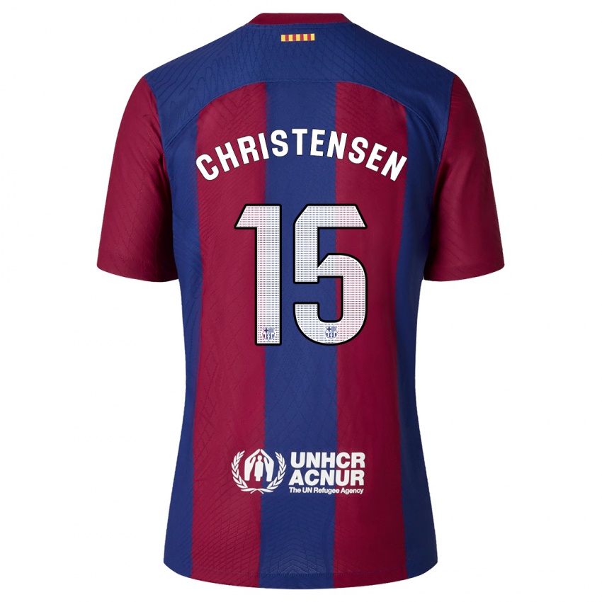 Kinder Andreas Christensen #15 Rot Blau Heimtrikot Trikot 2023/24 T-Shirt Schweiz