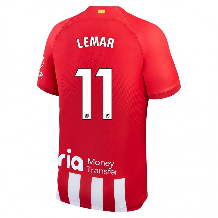 Enfant Maillot Thomas Lemar #11 Rouge Blanc Tenues Domicile 2023/24 T-Shirt Suisse