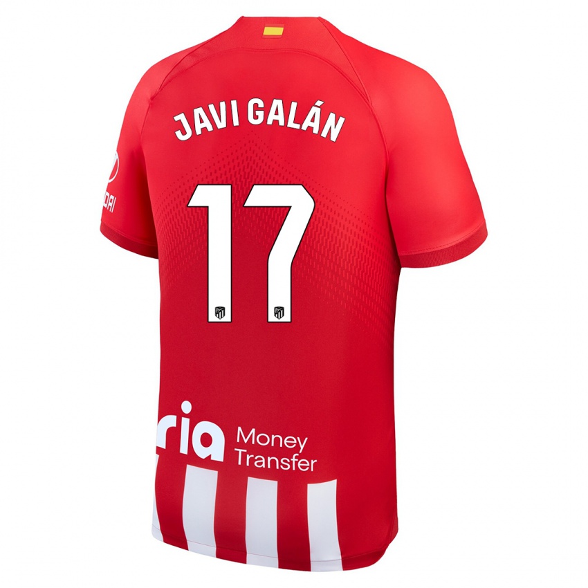 Kinder Javi Galán #17 Rot-Weiss Heimtrikot Trikot 2023/24 T-Shirt Schweiz