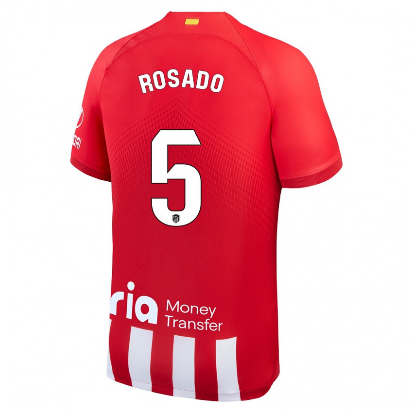 Kinder Diego Rosado #5 Rot-Weiss Heimtrikot Trikot 2023/24 T-Shirt Schweiz