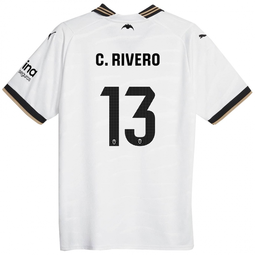Enfant Maillot Cristian Rivero #13 Blanc Tenues Domicile 2023/24 T-Shirt Suisse