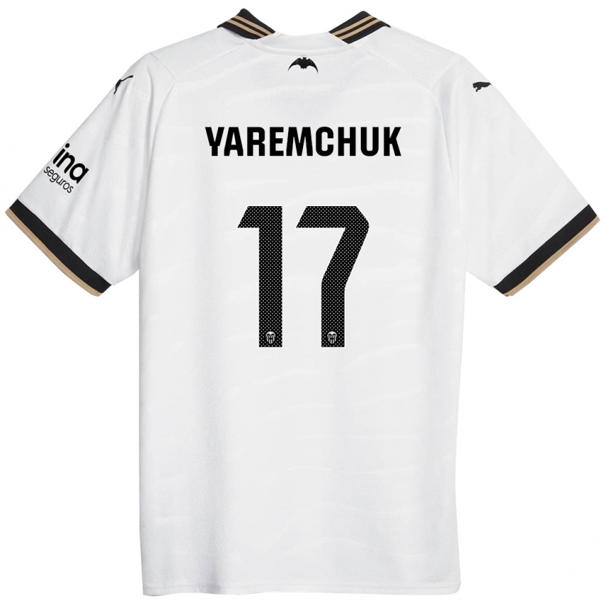 Enfant Maillot Roman Yaremchuk #17 Blanc Tenues Domicile 2023/24 T-Shirt Suisse