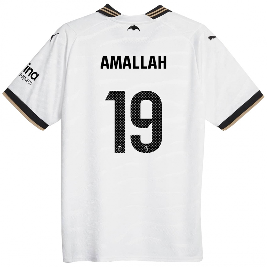 Enfant Maillot Selim Amallah #19 Blanc Tenues Domicile 2023/24 T-Shirt Suisse