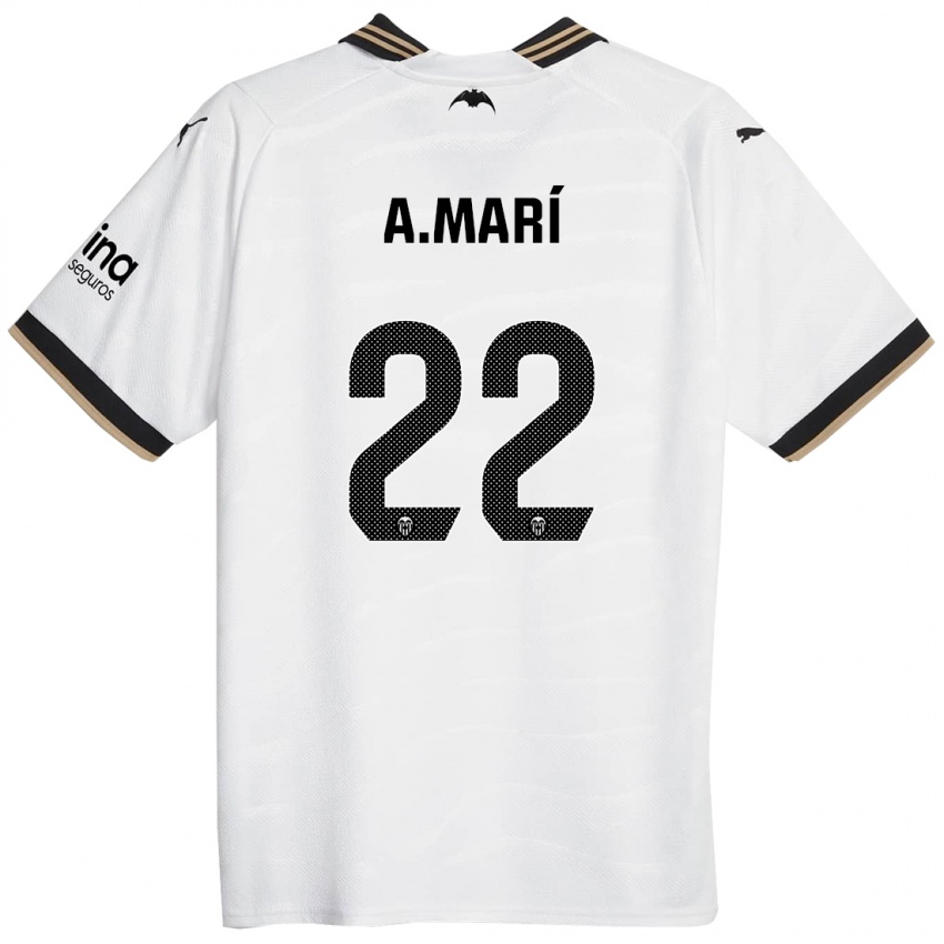 Enfant Maillot Alberto Marí #22 Blanc Tenues Domicile 2023/24 T-Shirt Suisse