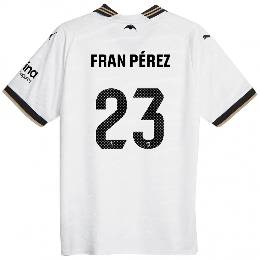 Enfant Maillot Fran Pérez #23 Blanc Tenues Domicile 2023/24 T-Shirt Suisse