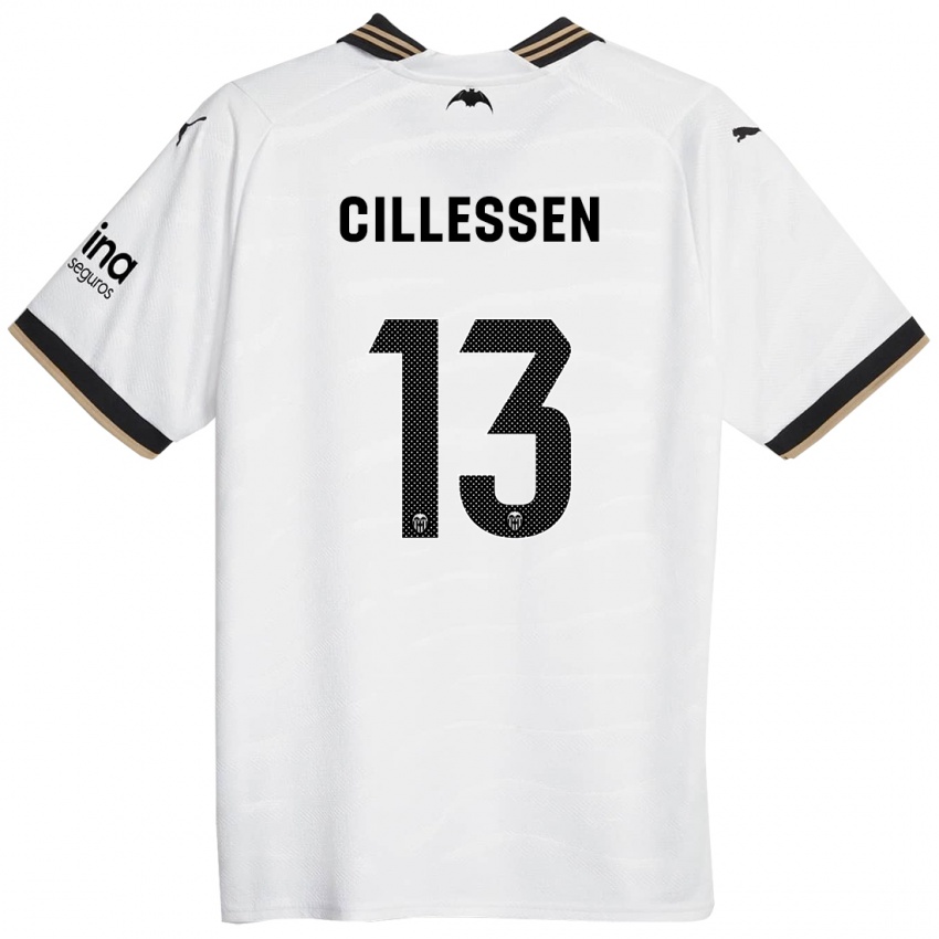 Enfant Maillot Jasper Cillessen #13 Blanc Tenues Domicile 2023/24 T-Shirt Suisse