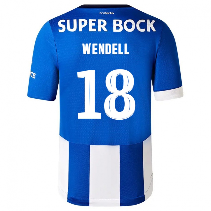 Enfant Maillot Wendell #18 Bleu Blanc Tenues Domicile 2023/24 T-Shirt Suisse