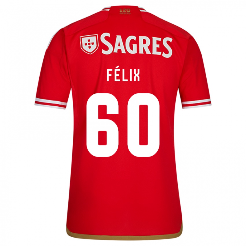 Enfant Maillot Nuno Félix #60 Rouge Tenues Domicile 2023/24 T-Shirt Suisse