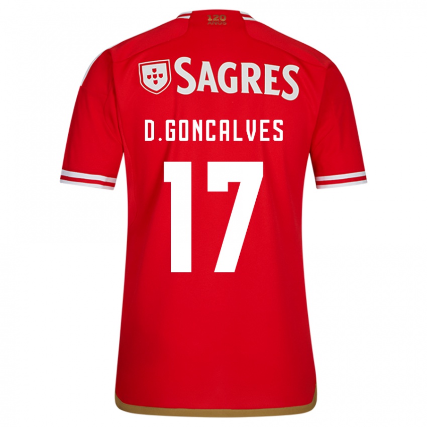 Kinder Diogo Goncalves #17 Rot Heimtrikot Trikot 2023/24 T-Shirt Schweiz