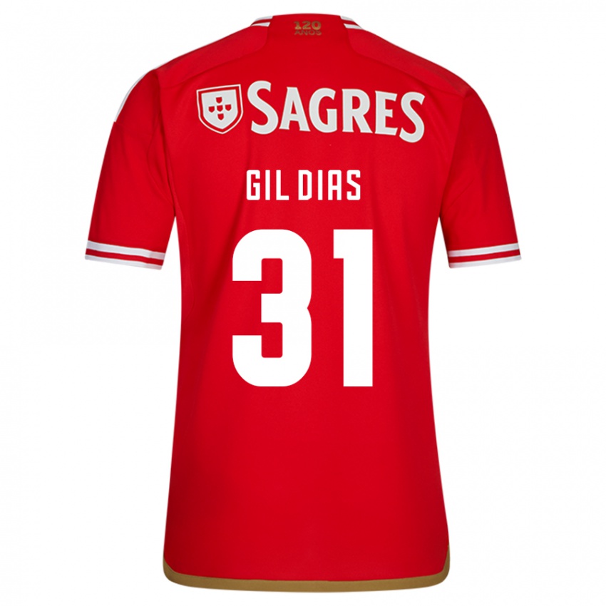 Enfant Maillot Gil Dias #31 Rouge Tenues Domicile 2023/24 T-Shirt Suisse