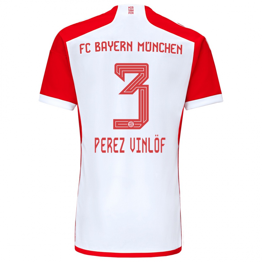 Kinder Matteo Perez Vinlöf #3 Rot-Weiss Heimtrikot Trikot 2023/24 T-Shirt Schweiz