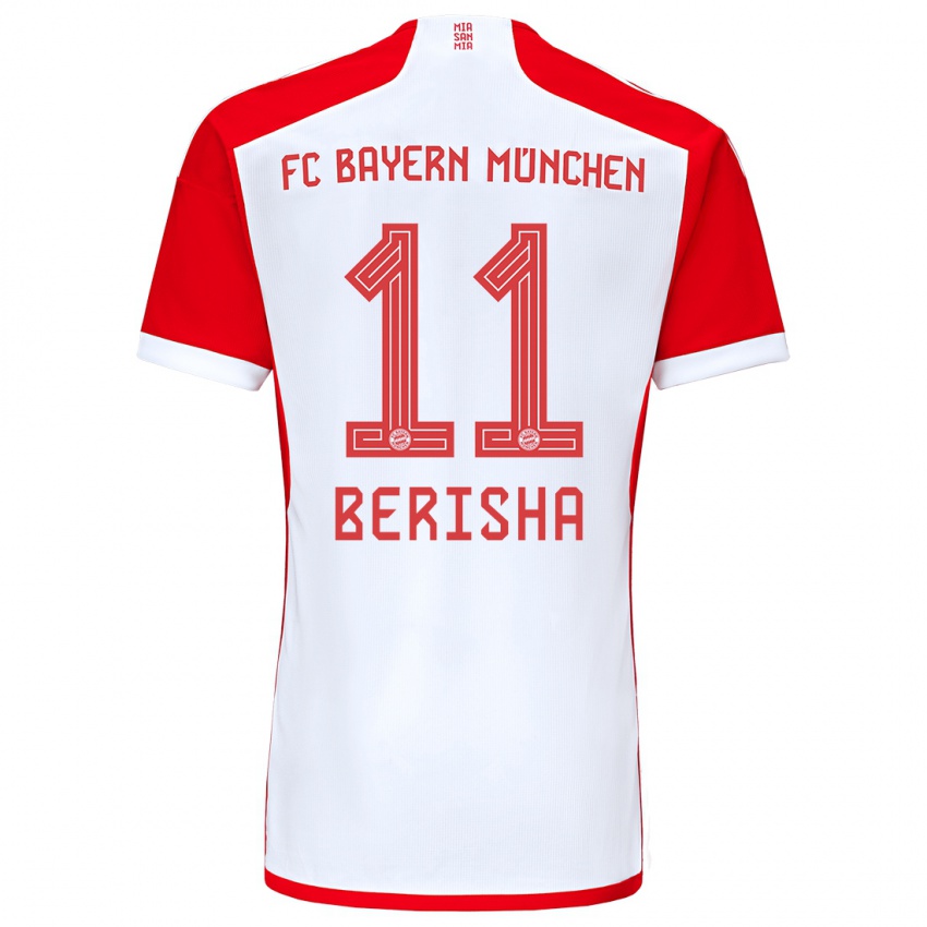 Kinder Dion Berisha #11 Rot-Weiss Heimtrikot Trikot 2023/24 T-Shirt Schweiz