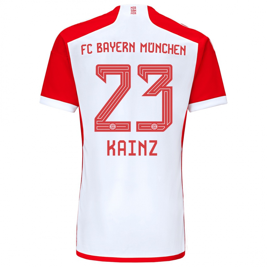 Kinder Manuel Kainz #23 Rot-Weiss Heimtrikot Trikot 2023/24 T-Shirt Schweiz