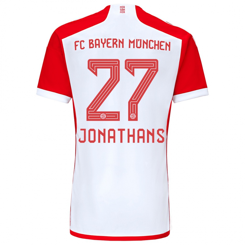 Kinder David Jonathans #27 Rot-Weiss Heimtrikot Trikot 2023/24 T-Shirt Schweiz