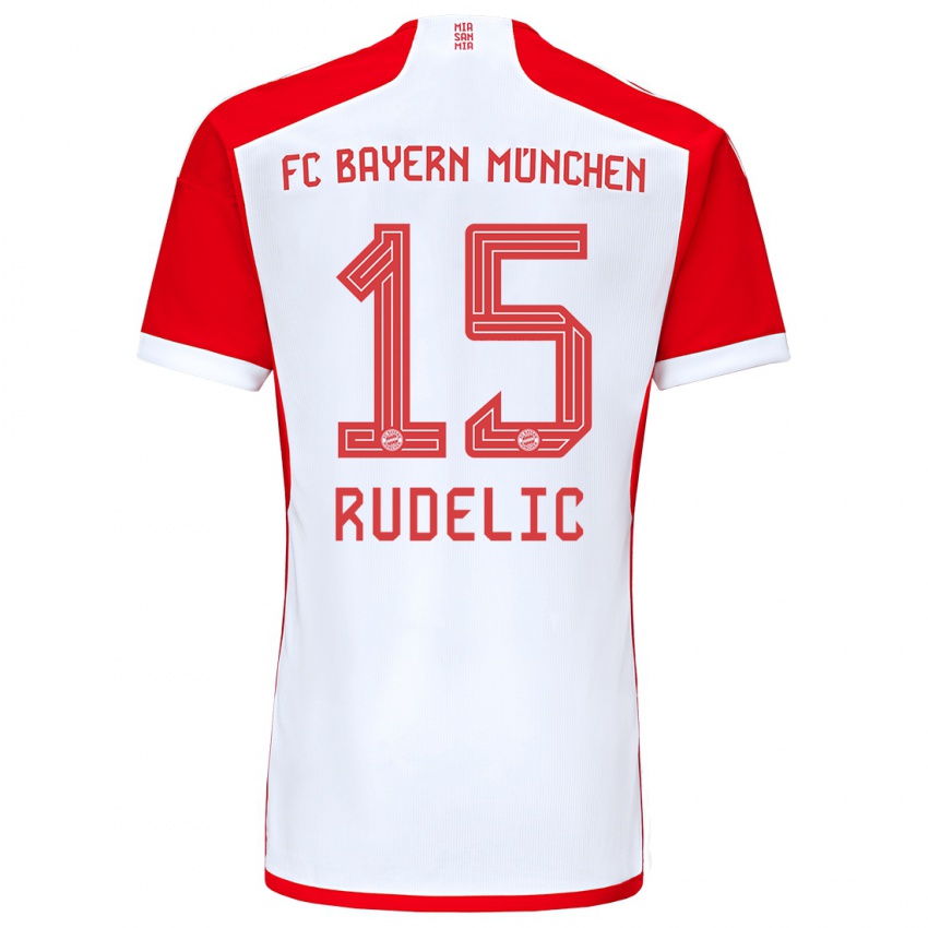 Kinder Ivana Rudelic #15 Rot-Weiss Heimtrikot Trikot 2023/24 T-Shirt Schweiz