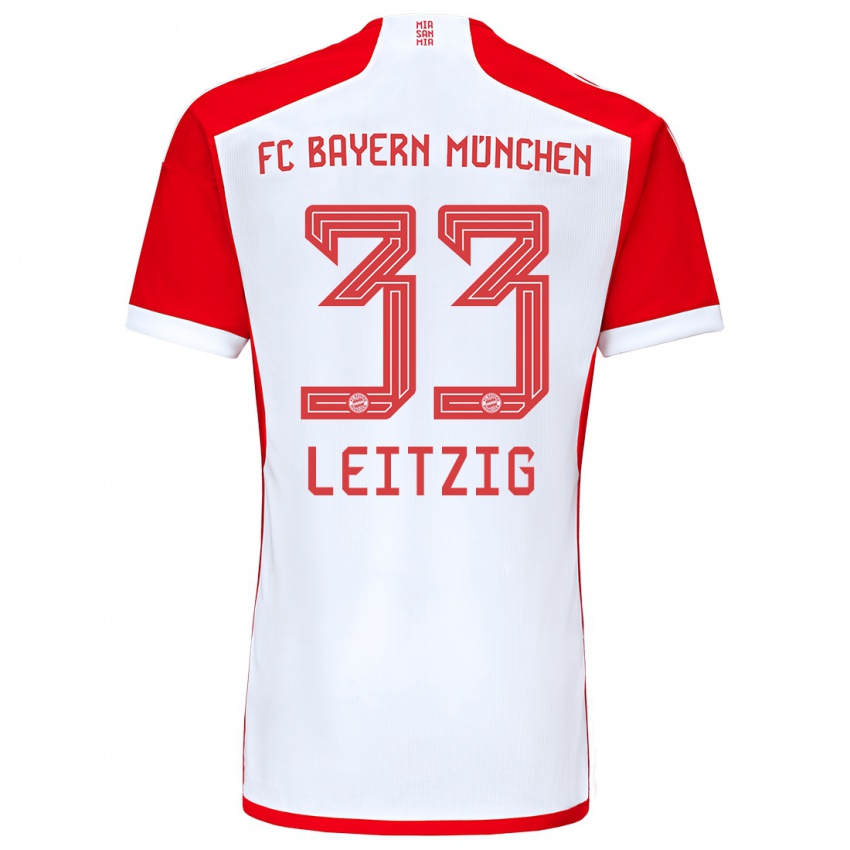 Kinder Janina Leitzig #33 Rot-Weiss Heimtrikot Trikot 2023/24 T-Shirt Schweiz