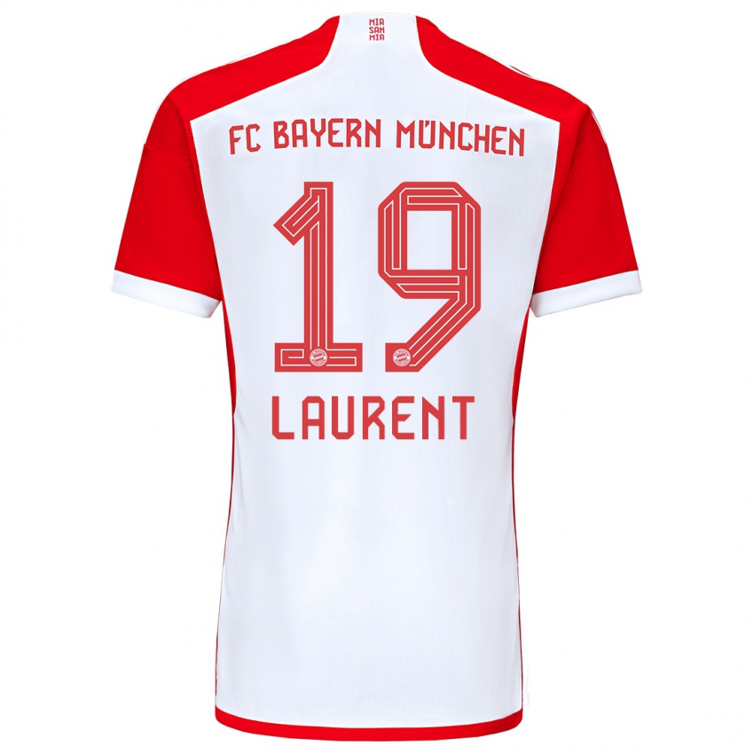 Kinder Emelyne Laurent #19 Rot-Weiss Heimtrikot Trikot 2023/24 T-Shirt Schweiz