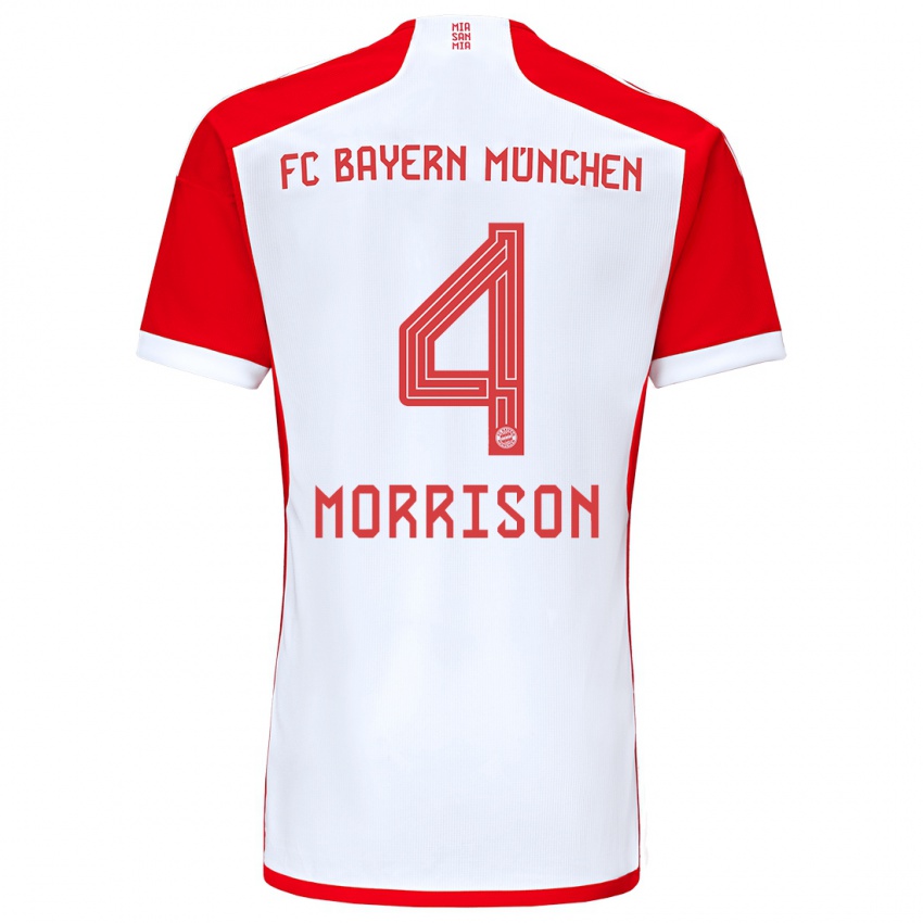 Kinder Liam Morrison #4 Rot-Weiss Heimtrikot Trikot 2023/24 T-Shirt Schweiz