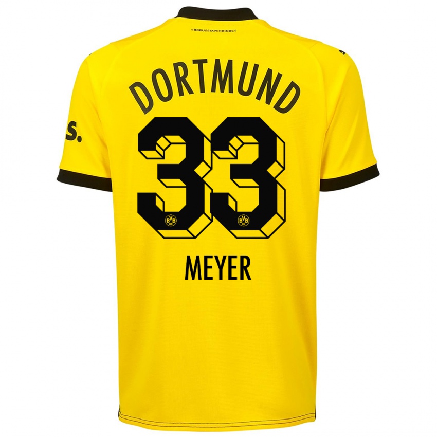 Kinder Alexander Meyer #33 Gelb Heimtrikot Trikot 2023/24 T-Shirt Schweiz