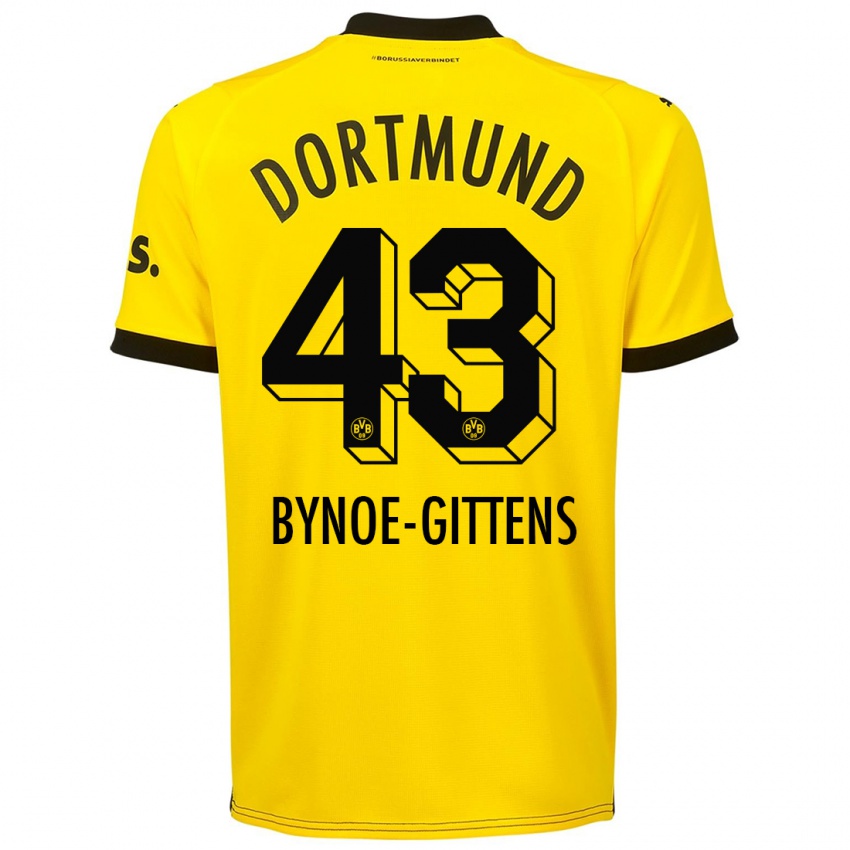 Kinder Jamie Bynoe-Gittens #43 Gelb Heimtrikot Trikot 2023/24 T-Shirt Schweiz