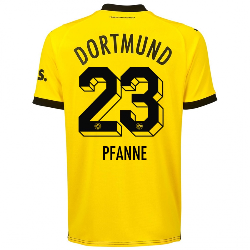 Enfant Maillot Franz Pfanne #23 Jaune Tenues Domicile 2023/24 T-Shirt Suisse