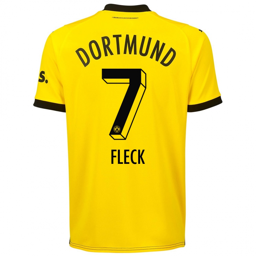 Kinder Fritz Fleck #7 Gelb Heimtrikot Trikot 2023/24 T-Shirt Schweiz
