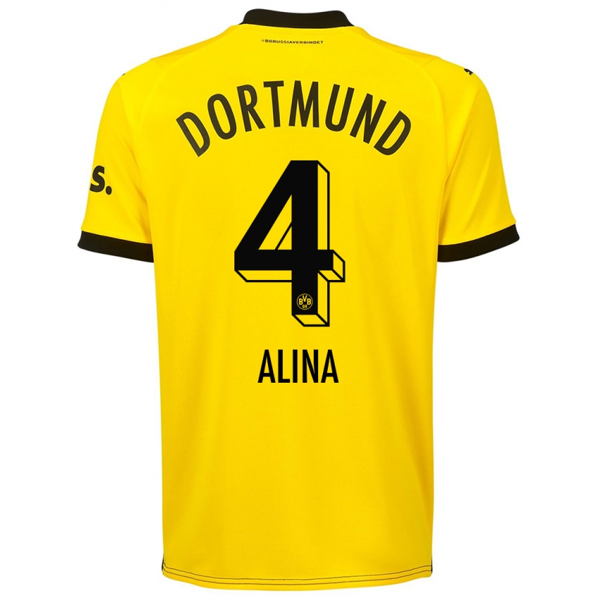 Kinder Grijseels Alina #4 Gelb Heimtrikot Trikot 2023/24 T-Shirt Schweiz