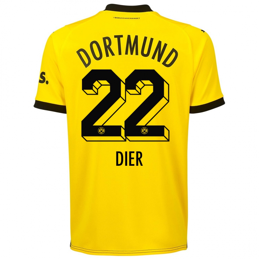 Kinder Henrik Dier #22 Gelb Heimtrikot Trikot 2023/24 T-Shirt Schweiz
