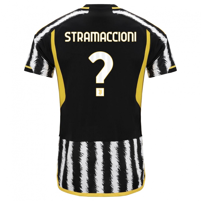 Enfant Maillot Diego Stramaccioni #0 Noir Blanc Tenues Domicile 2023/24 T-Shirt Suisse