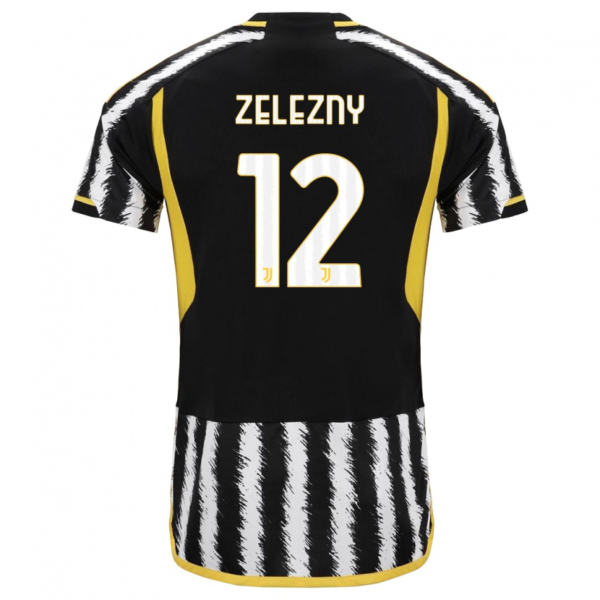 Kinder Radoslaw Zelezny #12 Schwarz-Weiss Heimtrikot Trikot 2023/24 T-Shirt Schweiz