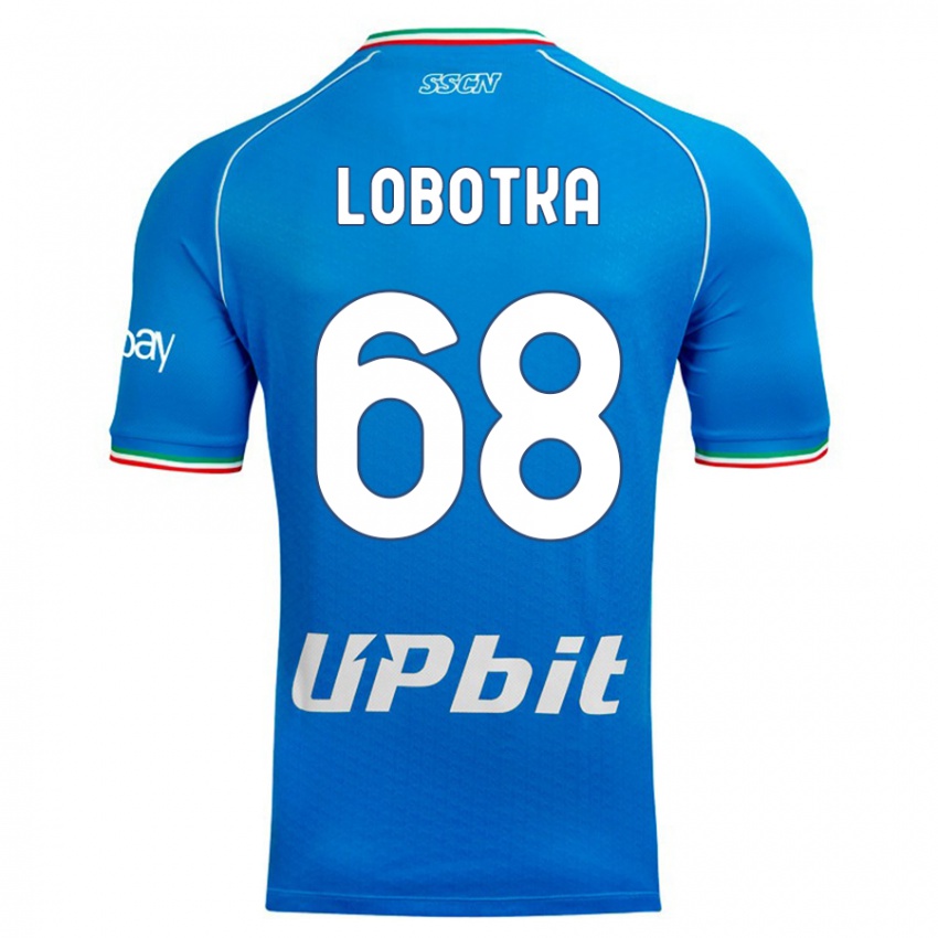 Enfant Maillot Stanislav Lobotka #68 Bleu Ciel Tenues Domicile 2023/24 T-Shirt Suisse