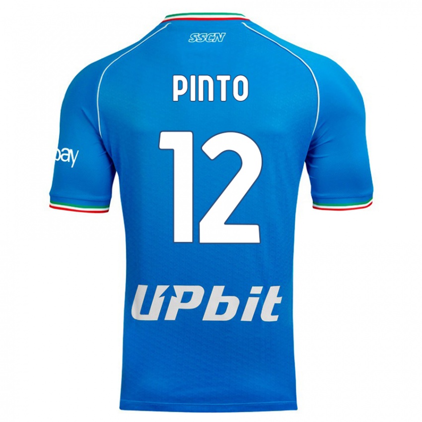 Enfant Maillot Ciro Pinto #12 Bleu Ciel Tenues Domicile 2023/24 T-Shirt Suisse