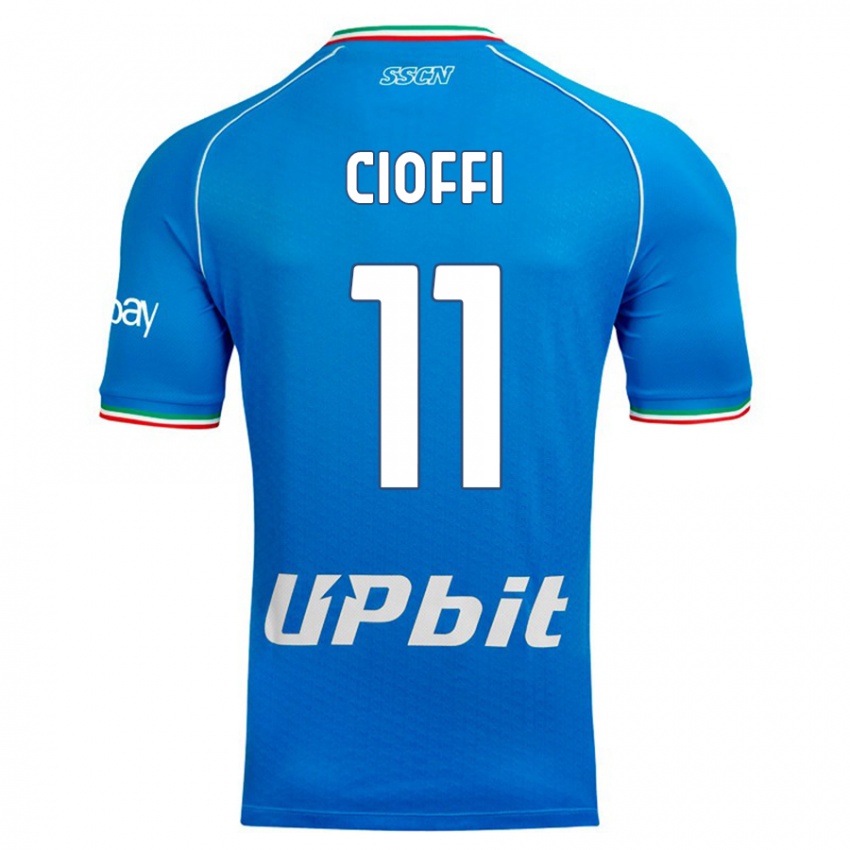 Enfant Maillot Antonio Cioffi #11 Bleu Ciel Tenues Domicile 2023/24 T-Shirt Suisse
