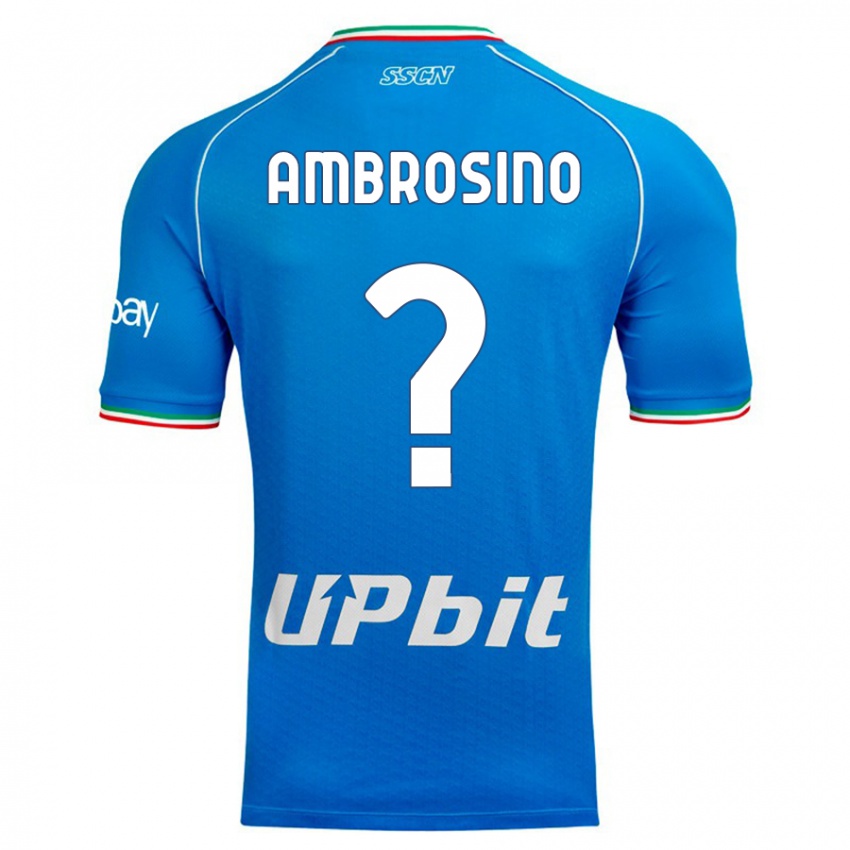 Enfant Maillot Ambrosino #0 Bleu Ciel Tenues Domicile 2023/24 T-Shirt Suisse
