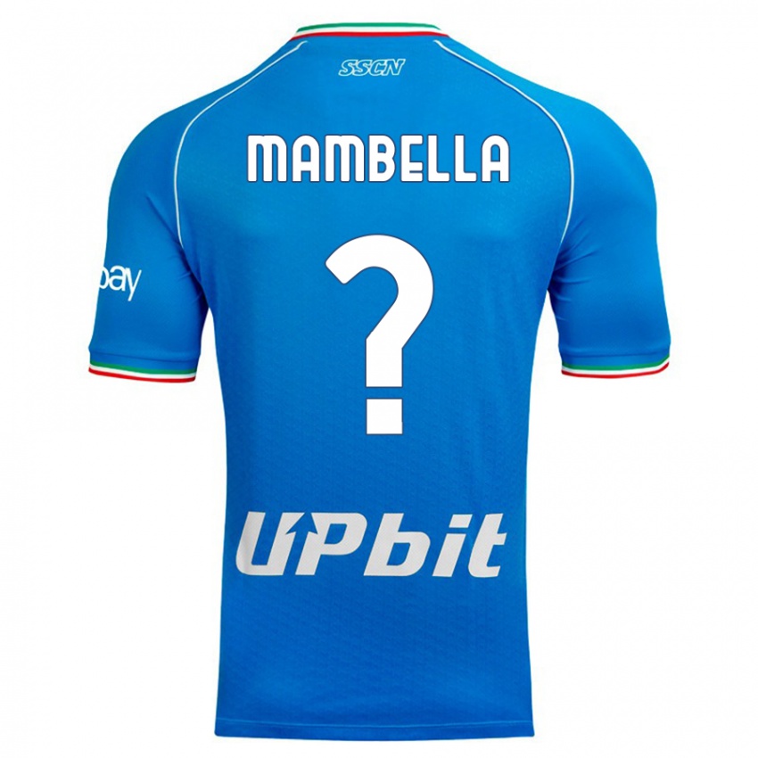 Enfant Maillot Andrea Mambella #0 Bleu Ciel Tenues Domicile 2023/24 T-Shirt Suisse