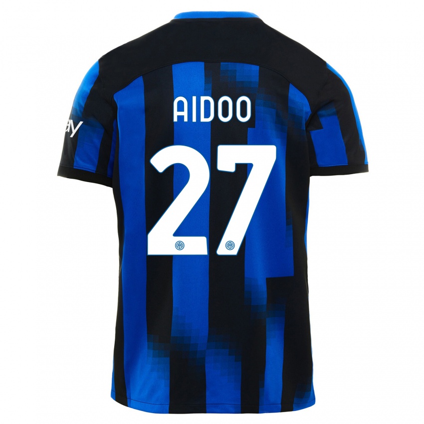 Kinder Mike Aidoo #27 Schwarz Blau Heimtrikot Trikot 2023/24 T-Shirt Schweiz