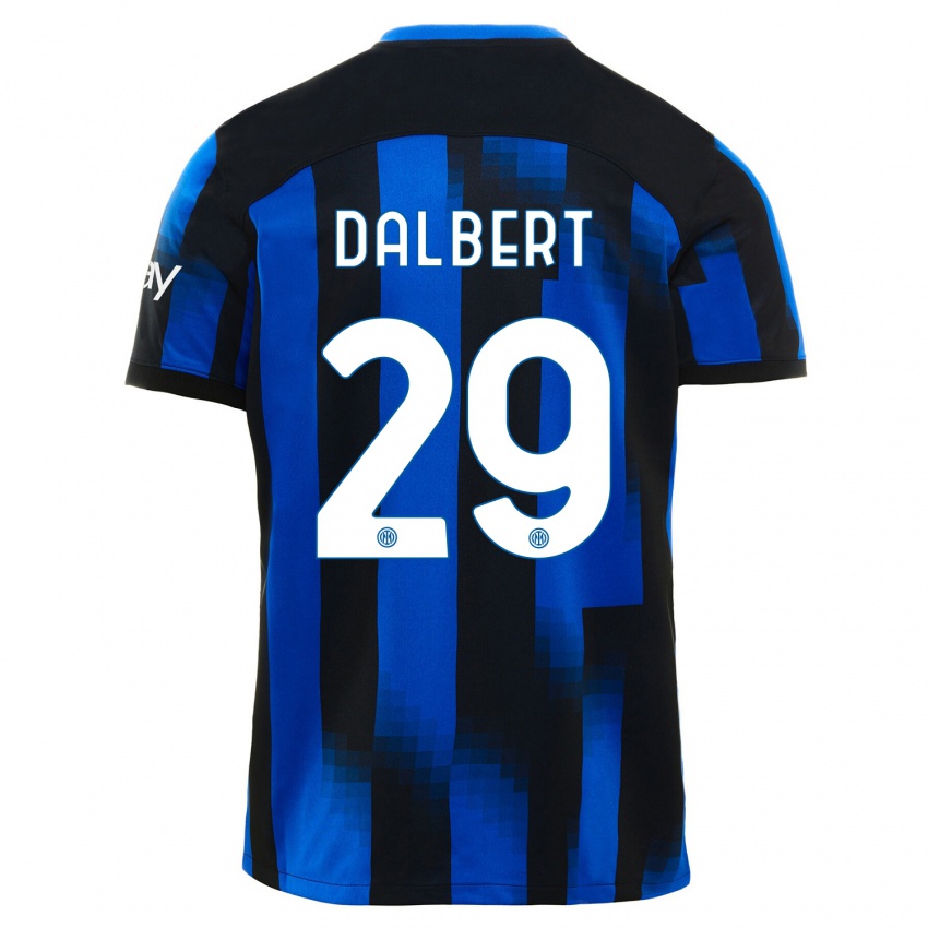 Enfant Maillot Dalbert #29 Noir Bleu Tenues Domicile 2023/24 T-Shirt Suisse