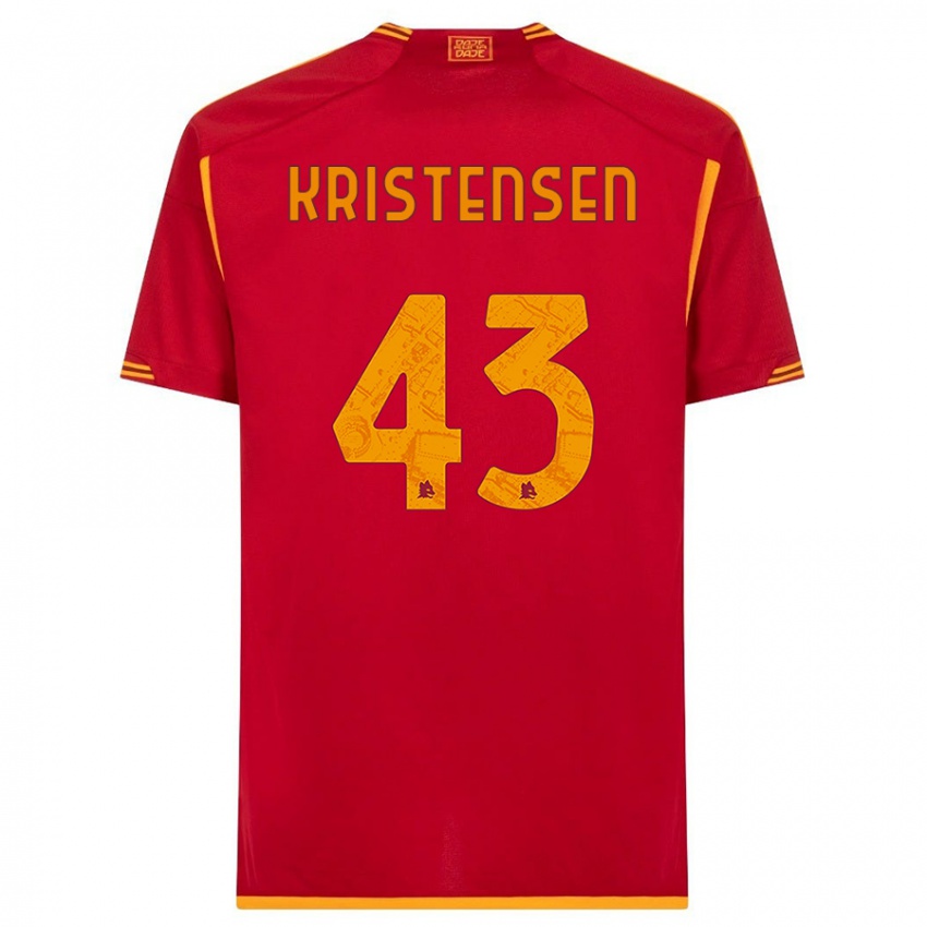 Enfant Maillot Rasmus Kristensen #43 Rouge Tenues Domicile 2023/24 T-Shirt Suisse