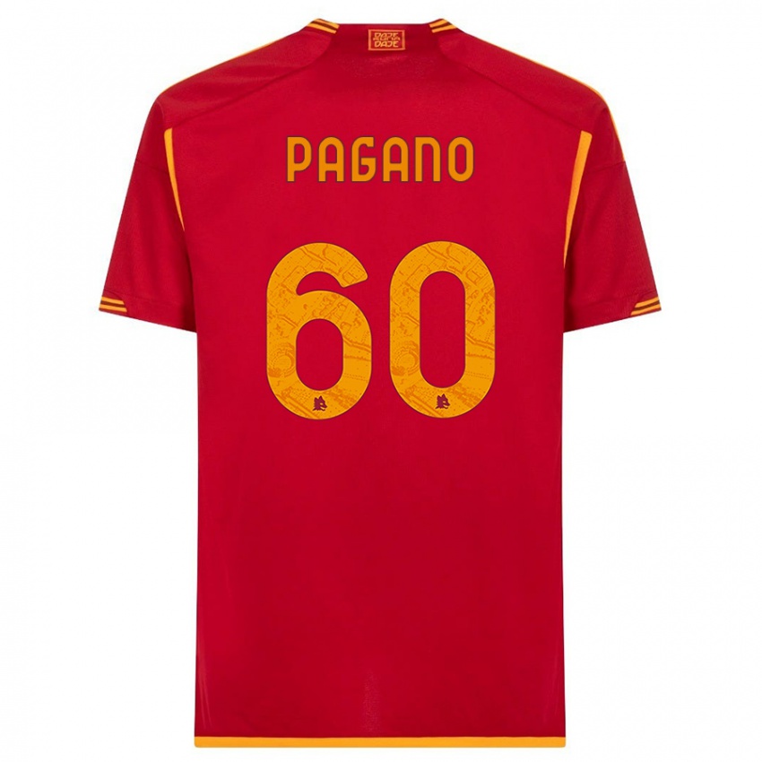 Enfant Maillot Riccardo Pagano #60 Rouge Tenues Domicile 2023/24 T-Shirt Suisse