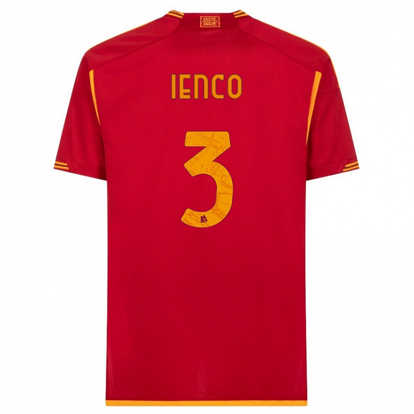 Enfant Maillot Simone Ienco #3 Rouge Tenues Domicile 2023/24 T-Shirt Suisse