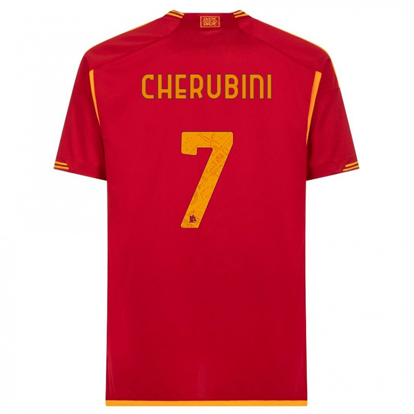 Enfant Maillot Luigi Cherubini #7 Rouge Tenues Domicile 2023/24 T-Shirt Suisse