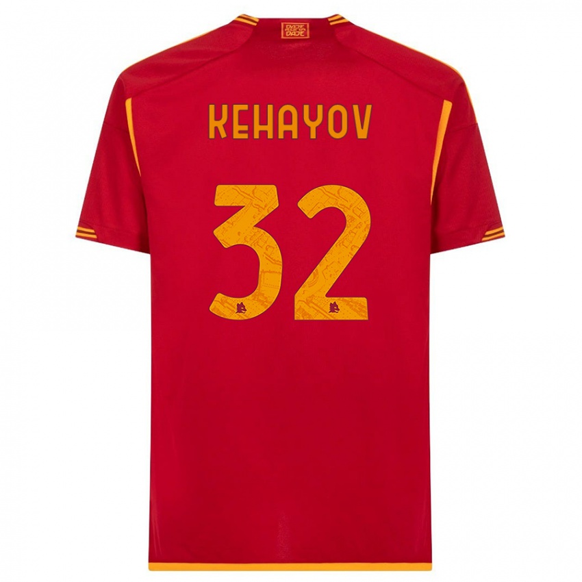 Enfant Maillot Atanas Kehayov #32 Rouge Tenues Domicile 2023/24 T-Shirt Suisse